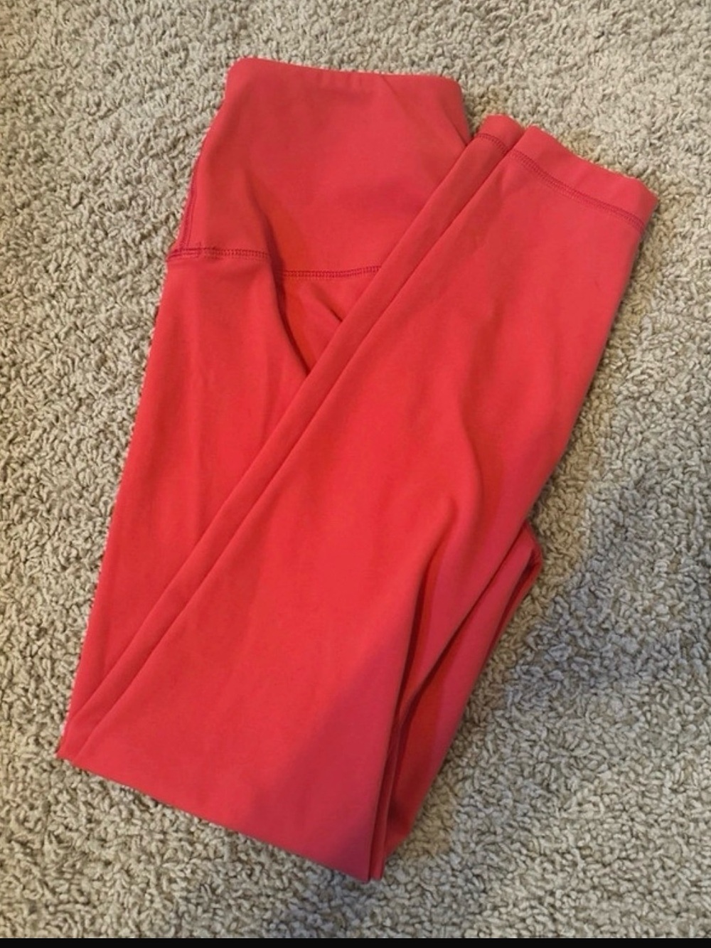 Reflex Coral-Red High Waist Leggings